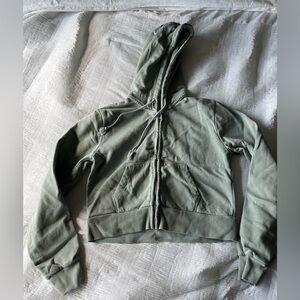 light sage john galt cropped hoodie